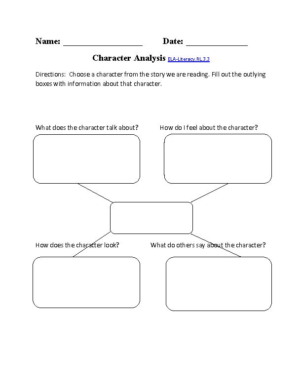 2nd Grade Reading Worksheets Character