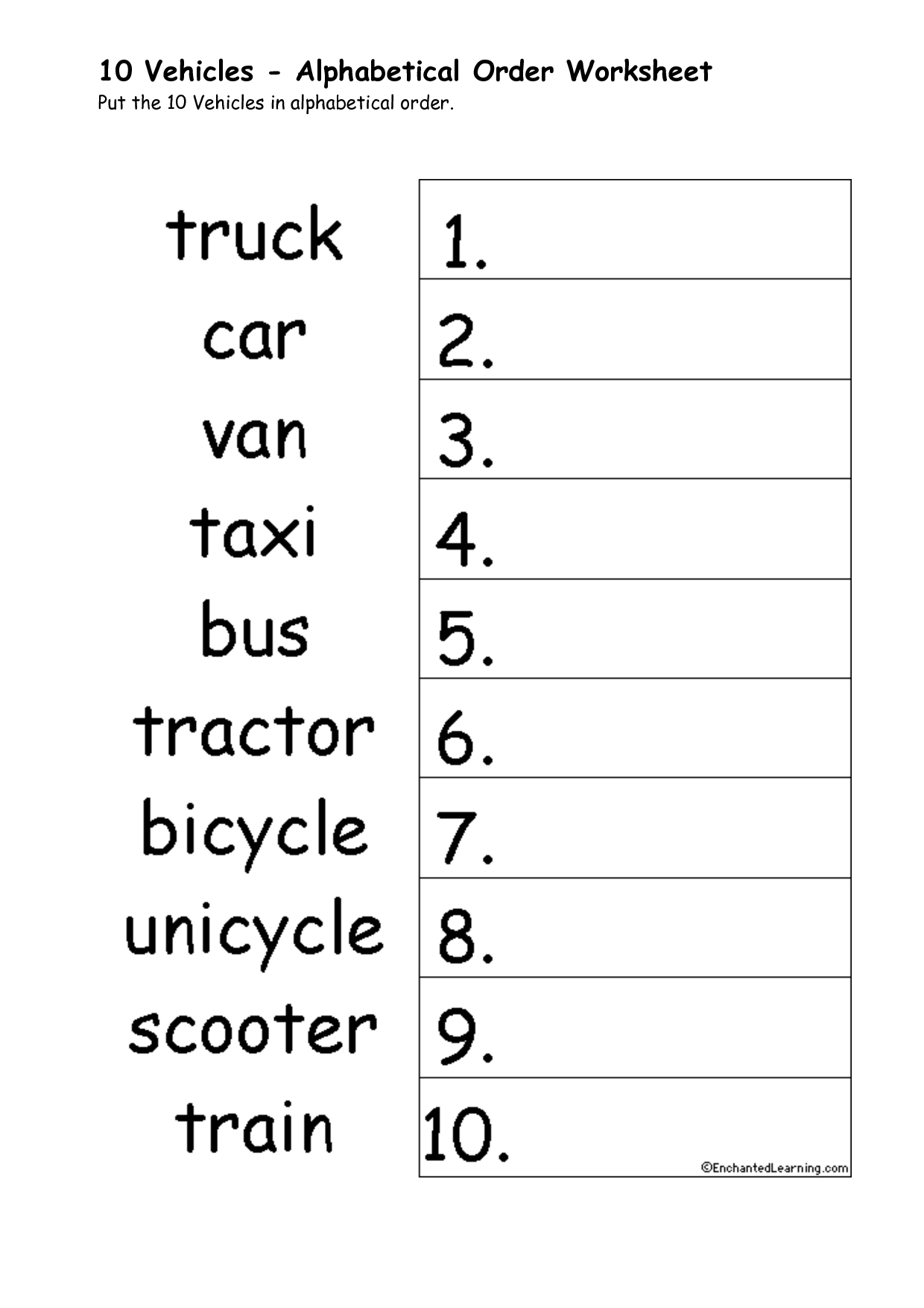 Alphabetical Order To The Third Letter Worksheets Free