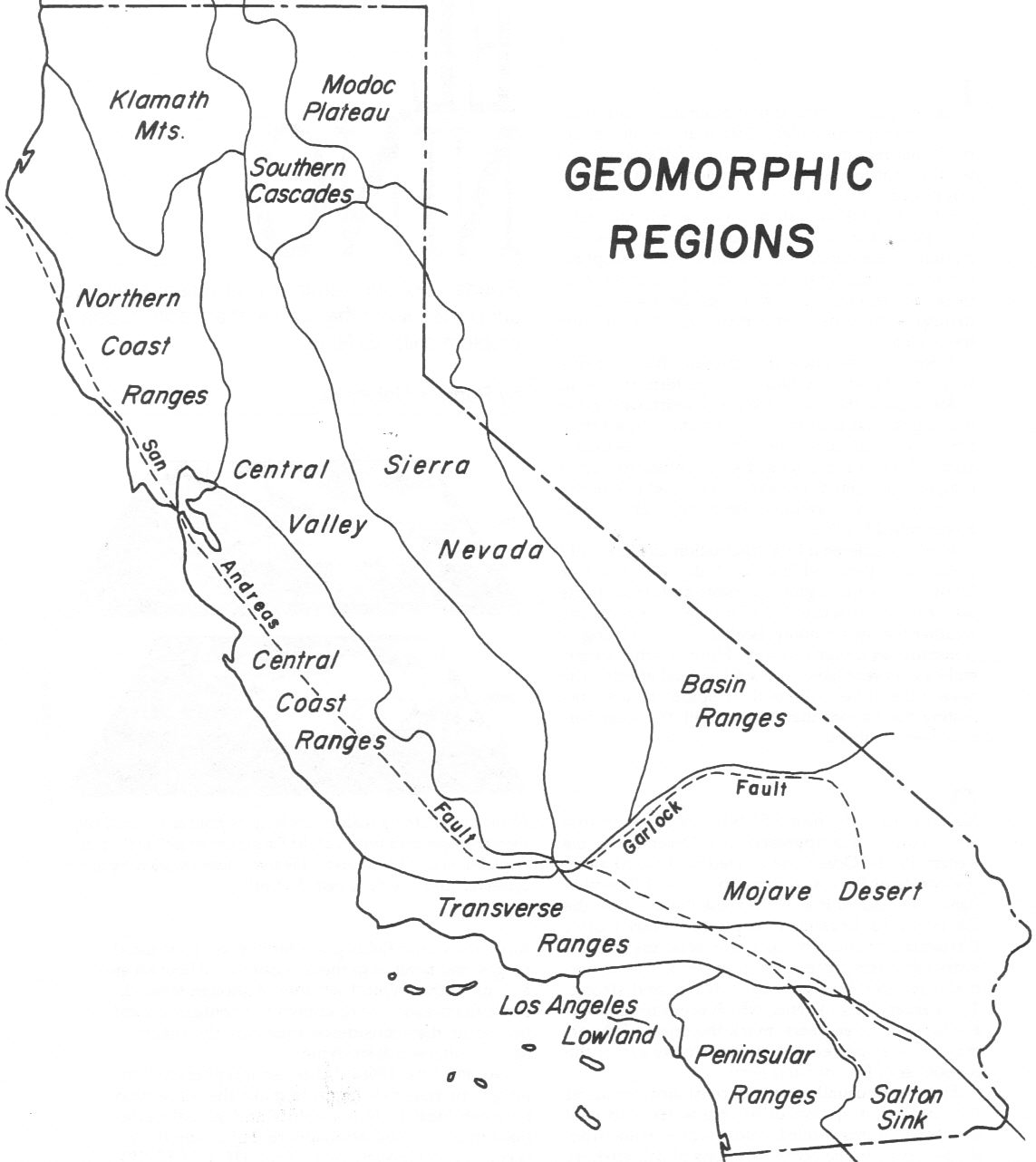 California Regions Coloring Map