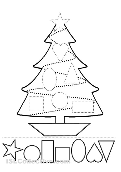 Christmas Tree Cut and Paste Activity