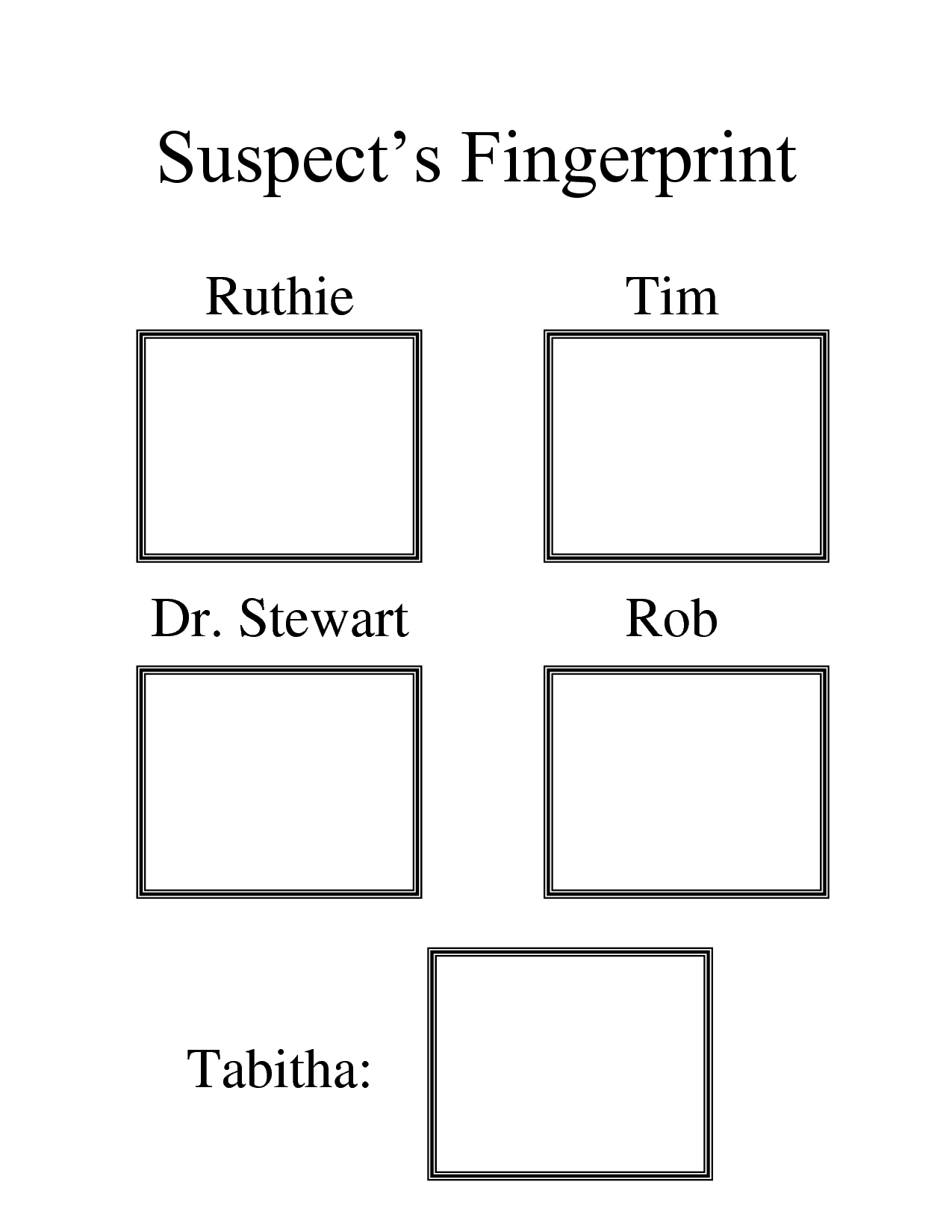 Classroom Fingerprint Activity