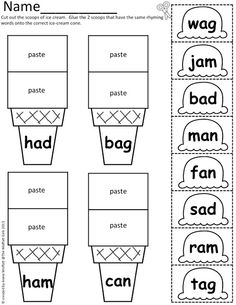 Cut and Paste Worksheets First Grade