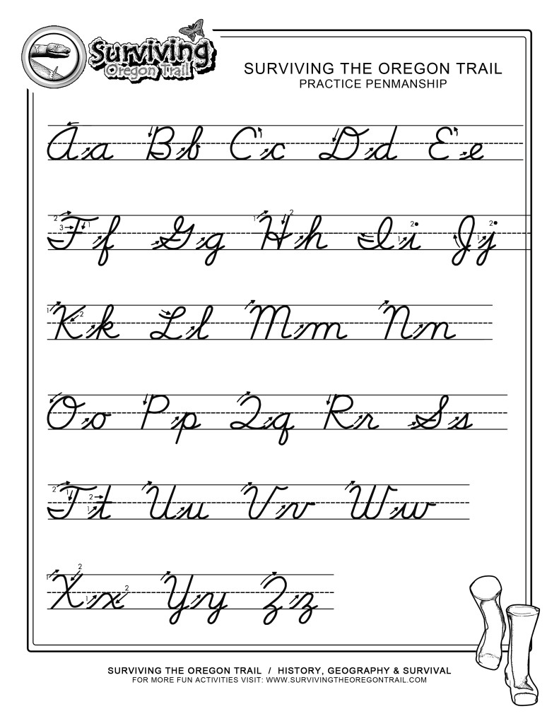 Free Cursive Writing Worksheet Printables