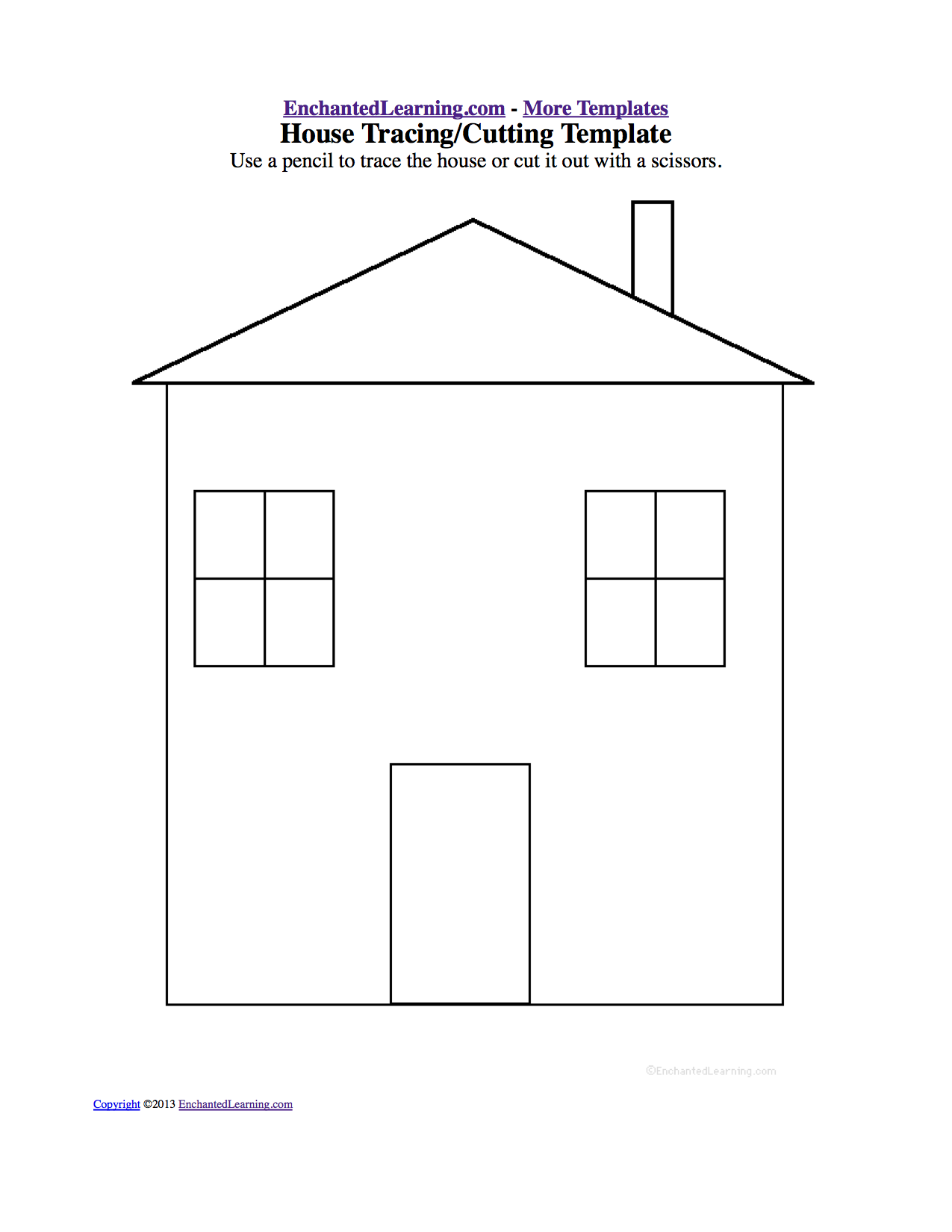 House Cut Out Template