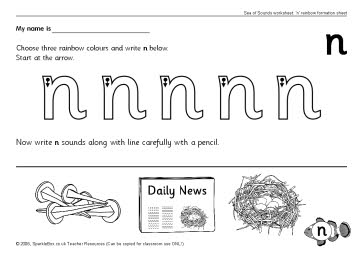 Letter N Activity Worksheets