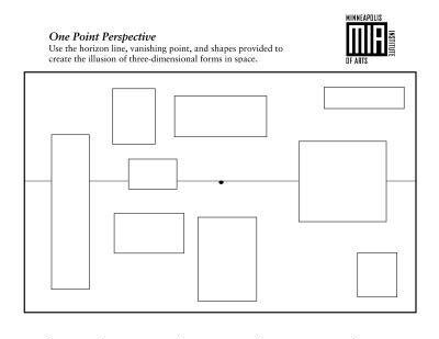 One Point Perspective Worksheets