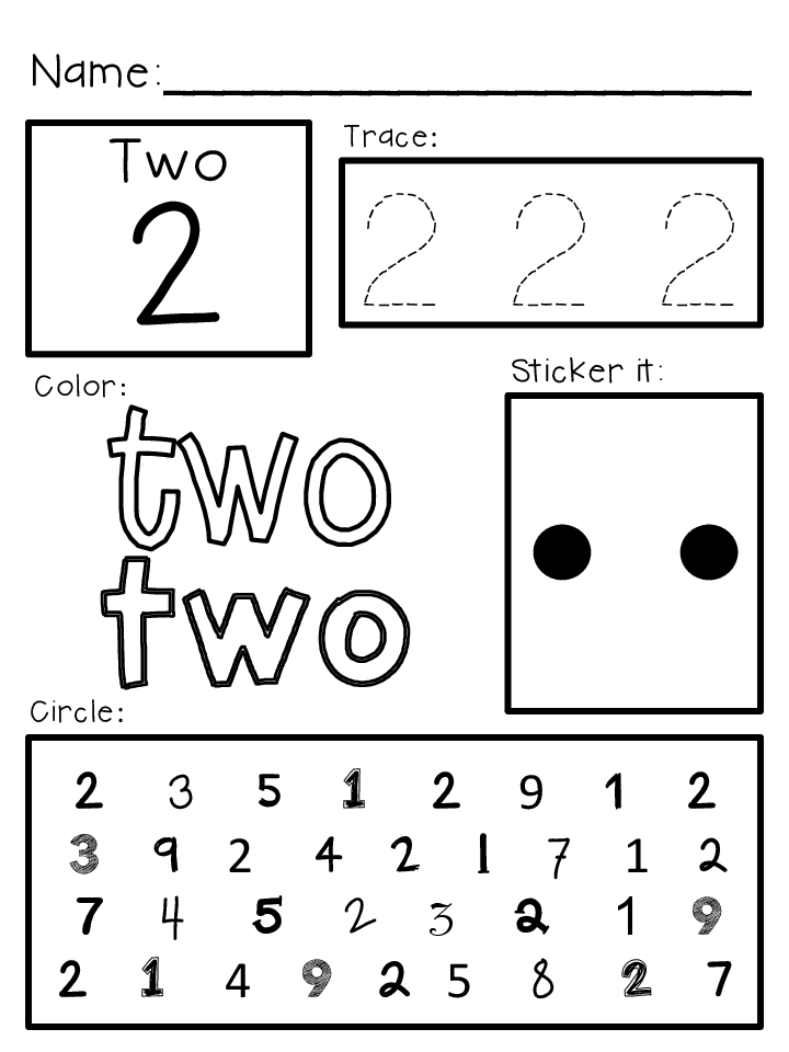 Free Pre K Color By Number Worksheets