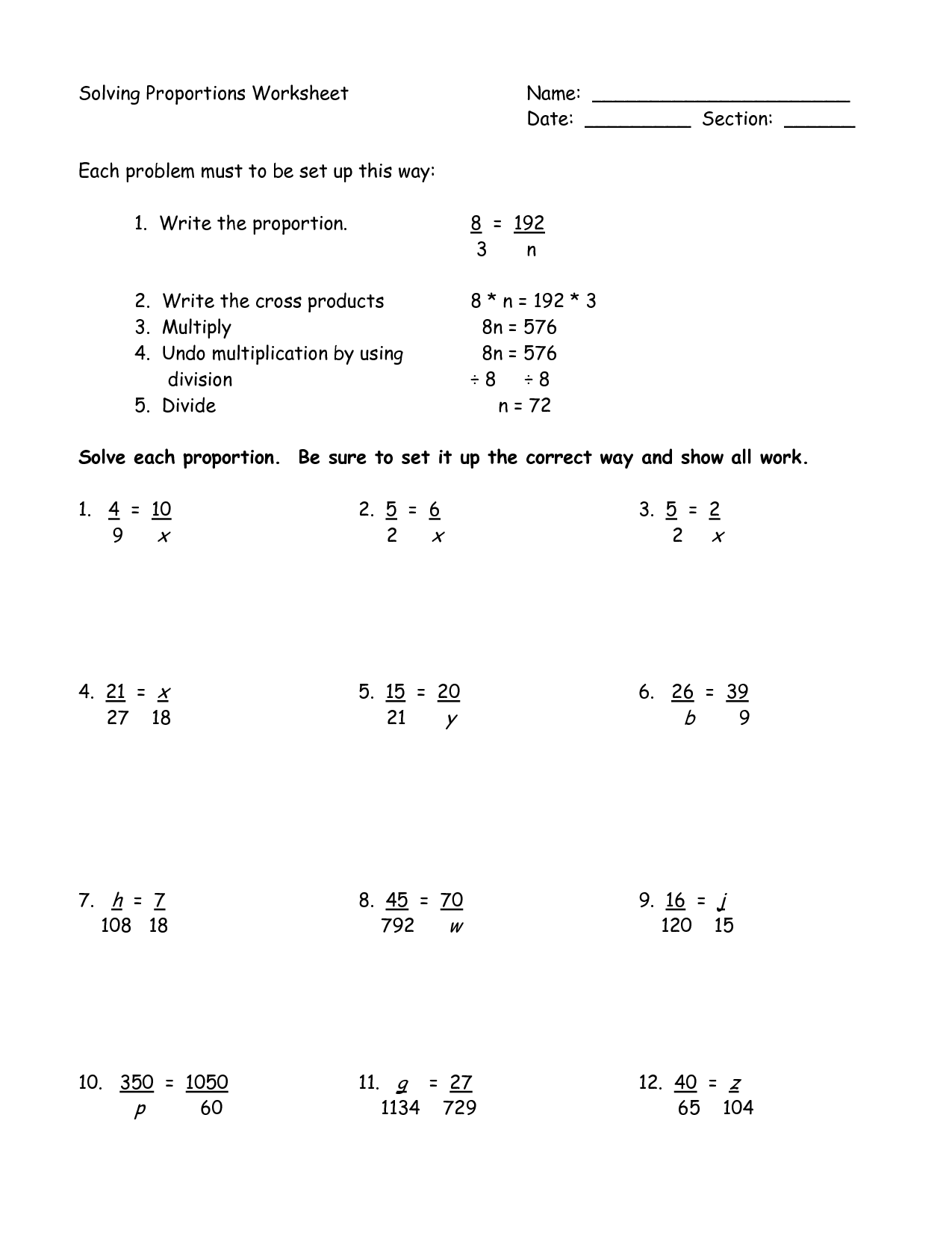 15 7th Grade Math Worksheets To Print Worksheeto