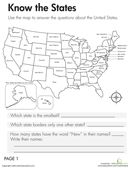 United States Worksheets 3rd Grade