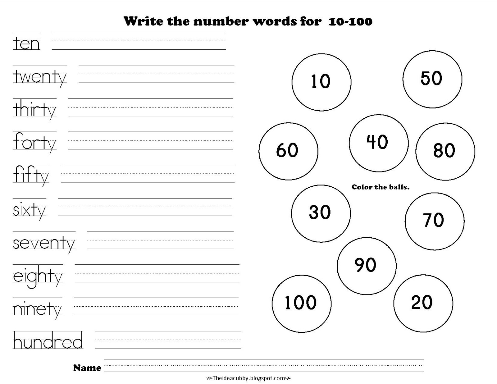 14 Number Words Worksheet 1 20 Worksheeto