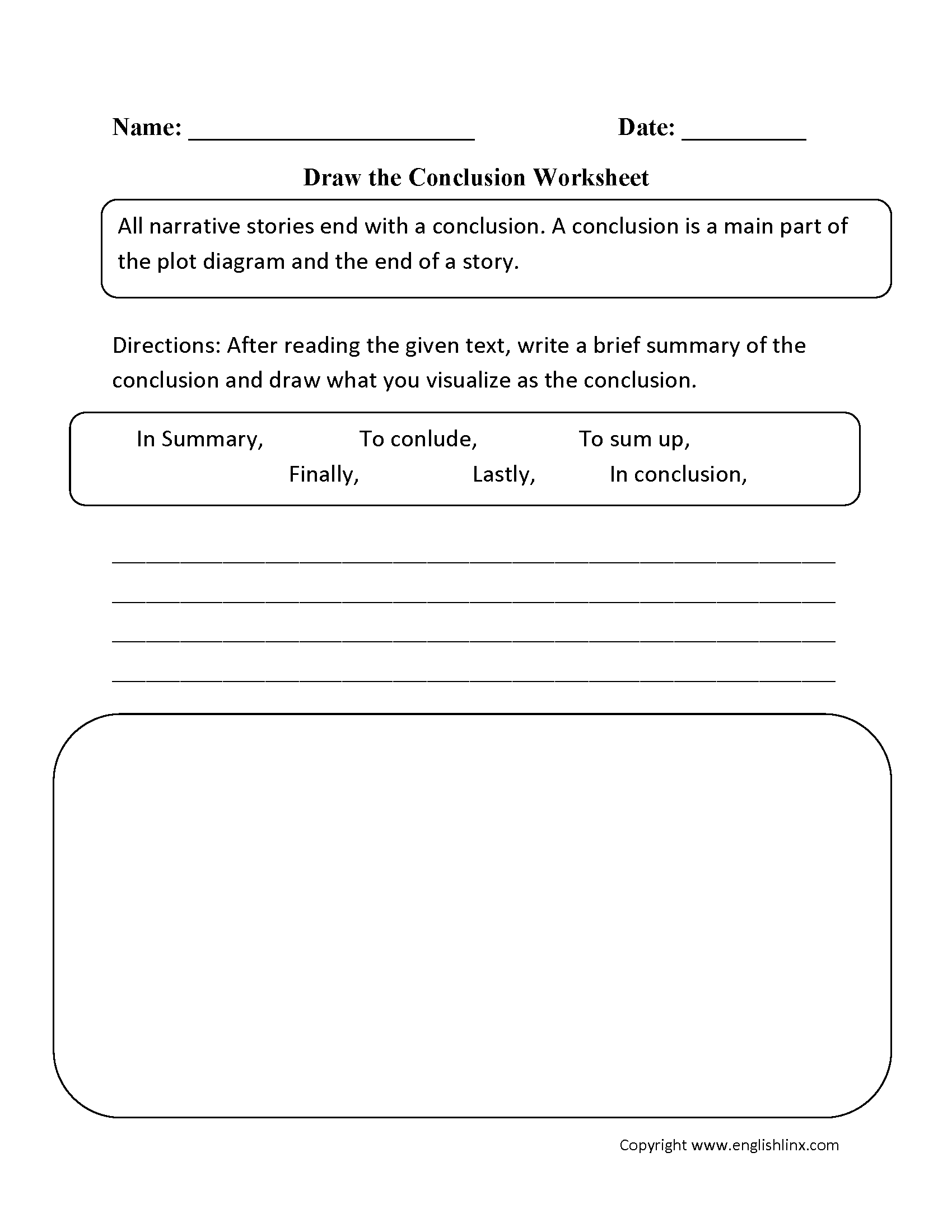 Drawing Conclusions Worksheets