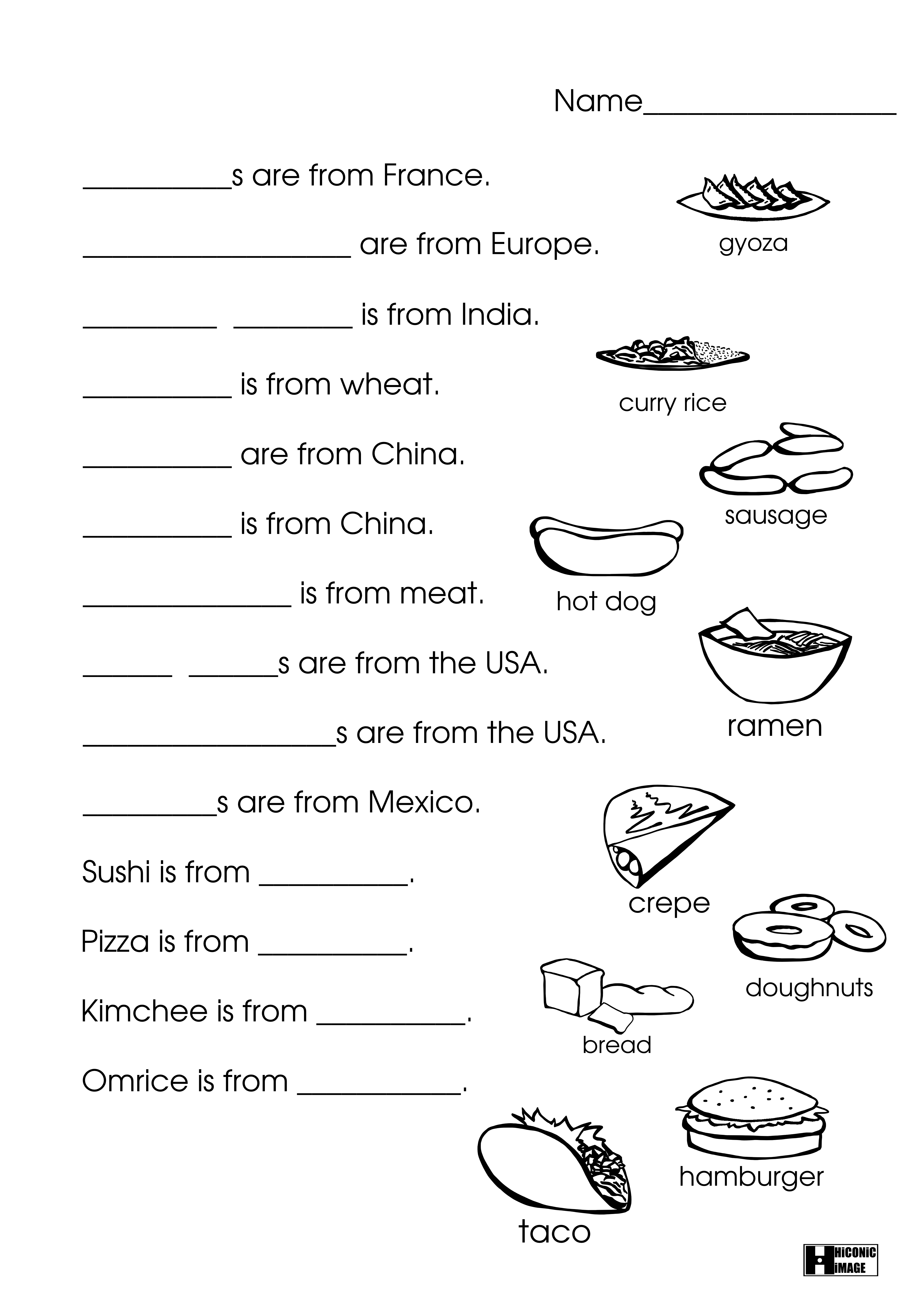 18 Food ESL Worksheets Worksheeto