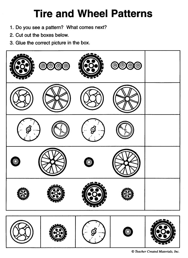 Kindergarten Pattern Worksheets