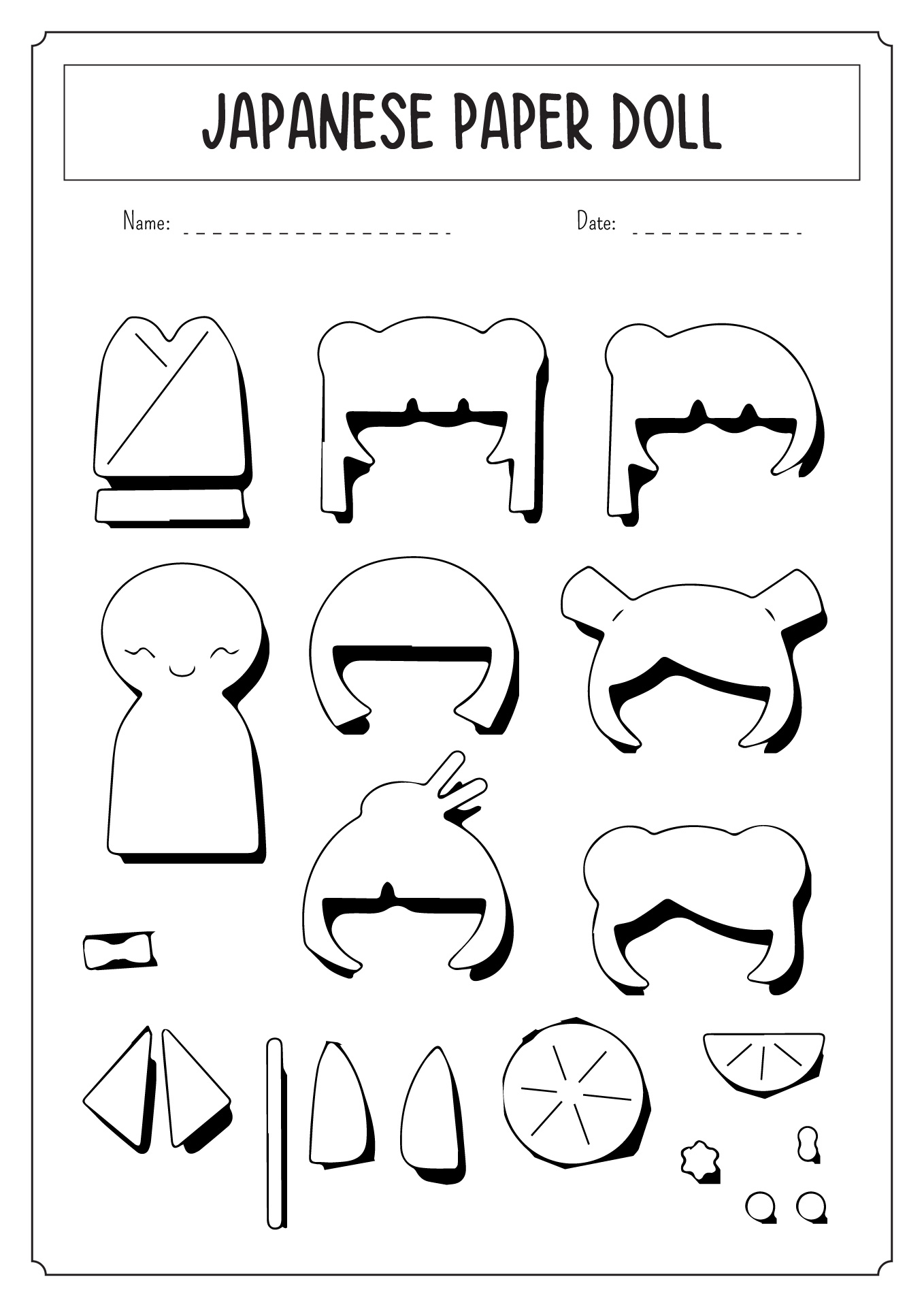 Printable Japanese Paper Toys Templates