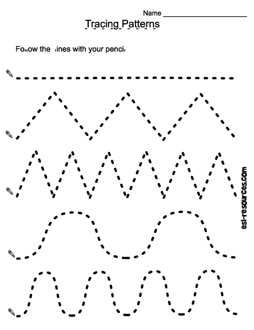 Tracing Patterns Worksheet