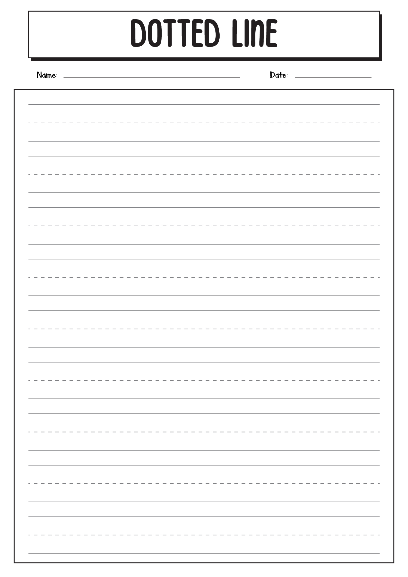 11 Dotted Handwriting Worksheets Worksheeto