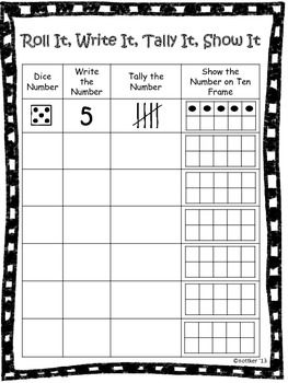 Game Show Number and Roll Worksheet