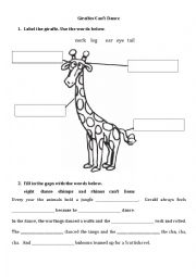 Giraffes Cant Dance Worksheet