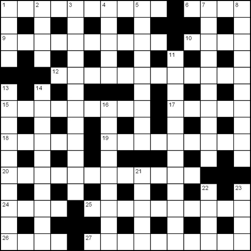 Printable Crossword Puzzle Grid Blank