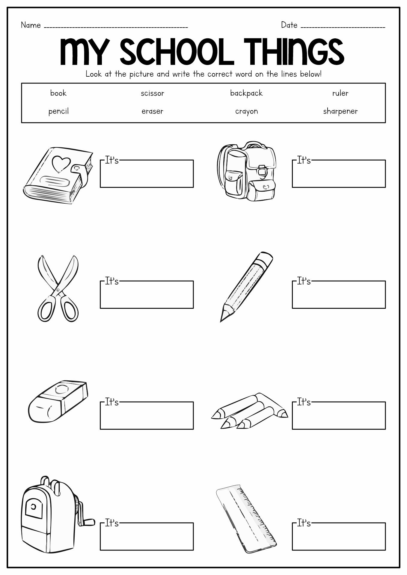 School Worksheets