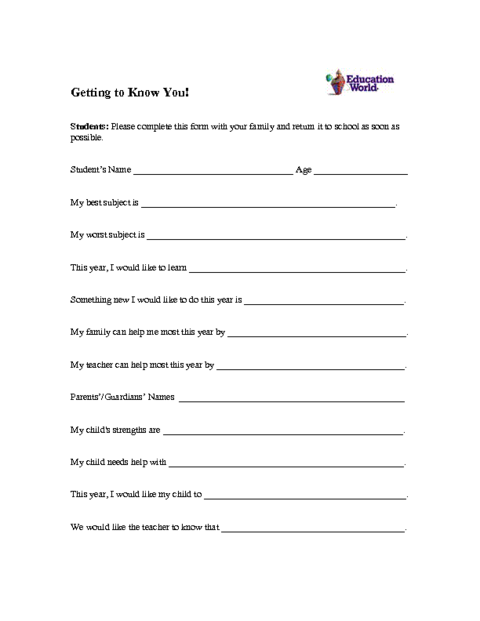 9 Student Math Survey Worksheet Worksheeto