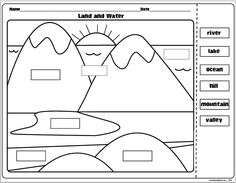 Water and Landforms Worksheets