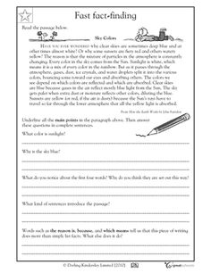 5th Grade Reading Activities Worksheets