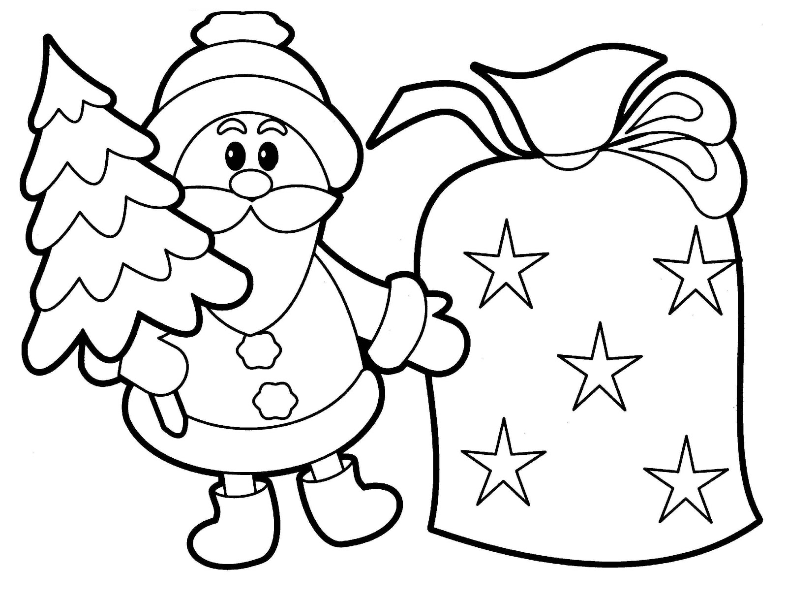 Christmas Santa Coloring Pages Printable