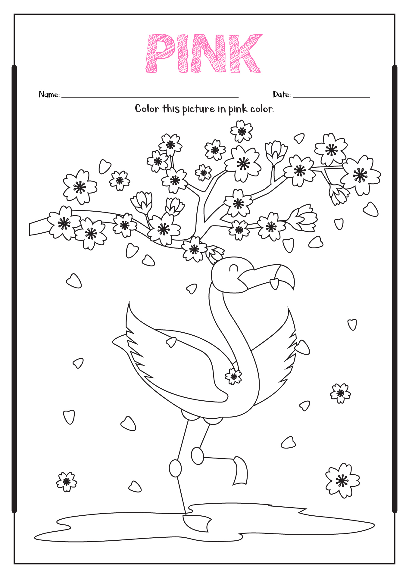 6 Color Pink Worksheets For Preschool Worksheeto