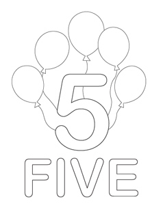 Number 5 Coloring Pages Printable