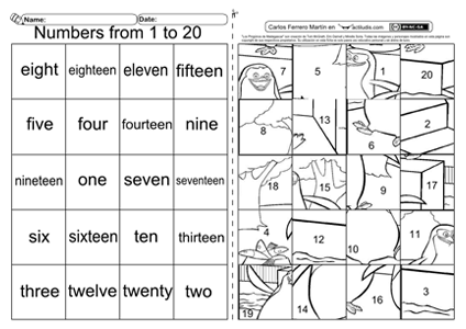 Numeros Del 1 Al 20 Worksheet