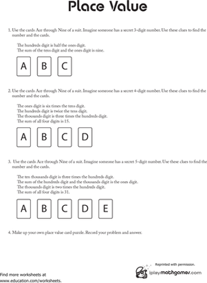 Place Value Worksheets 4th Grade