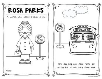 Rosa Parks Activities for First Grade