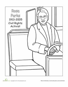 Rosa Parks Coloring Printables