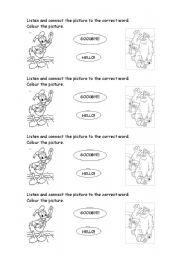 Spanish Greetings and Good Byes Worksheets