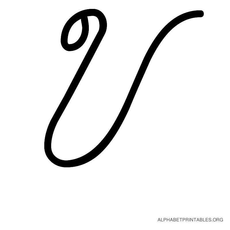 Cursive Uppercase V