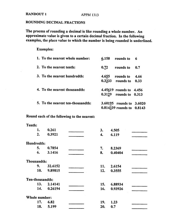 Free Printable Health Worksheets