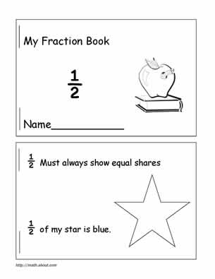 Half Fraction Worksheets