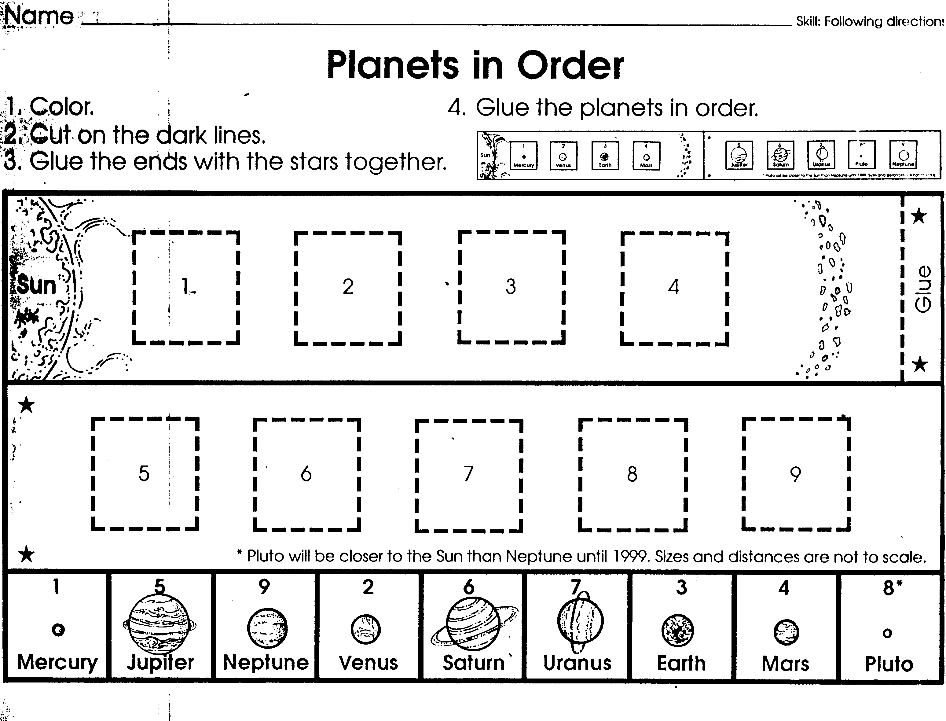 Planets Solar System Worksheets