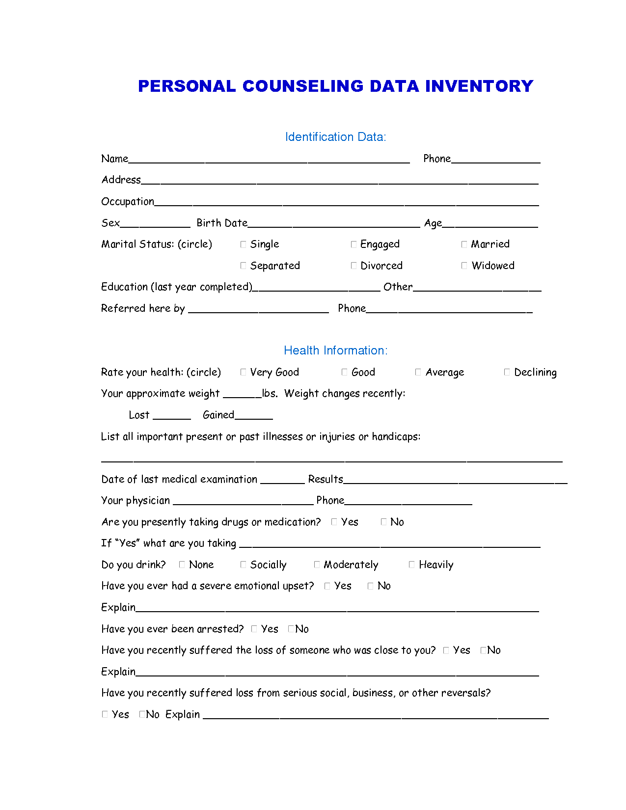 14 Free Printable Marriage Counseling Worksheets / worksheeto com