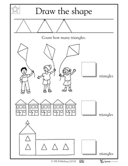 Triangle Shape Preschool Worksheets