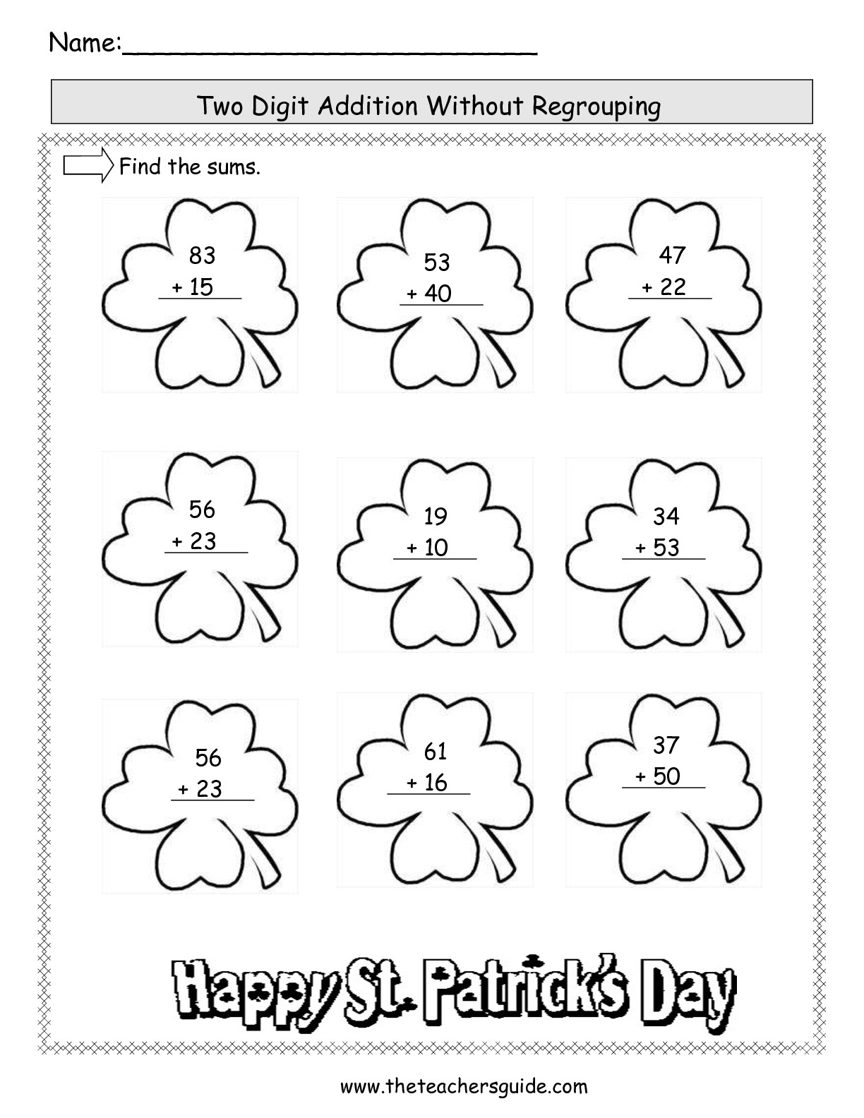 Two-Digit Addition Coloring Worksheets