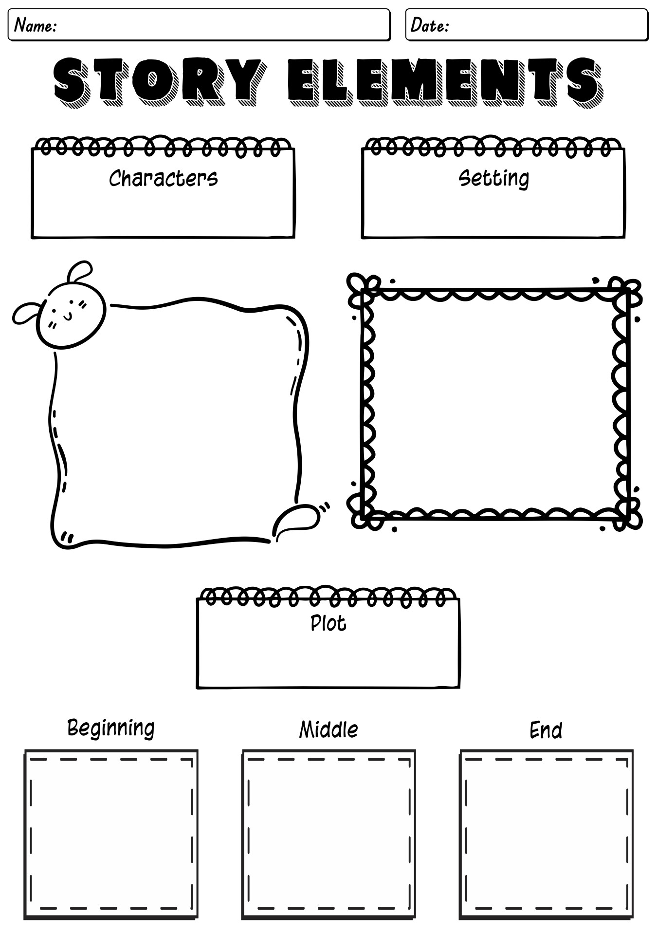 2nd Grade Story Elements Graphic Organizer