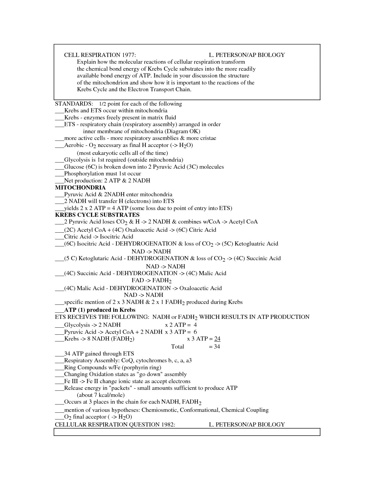 AP Biology Cell Cycle Worksheet