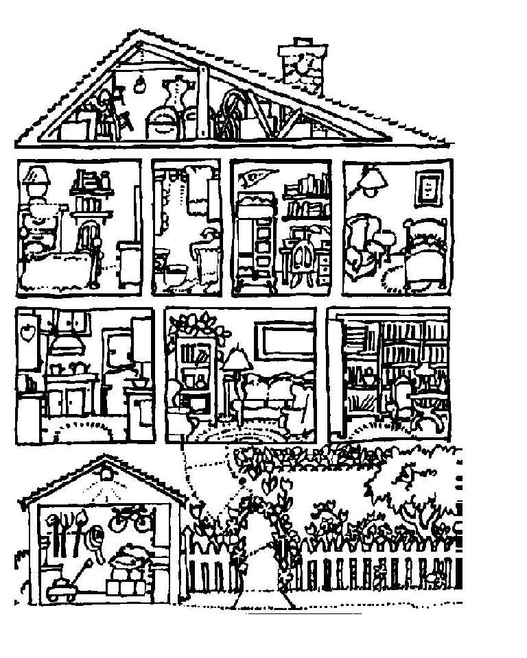 Inside House Coloring Pages