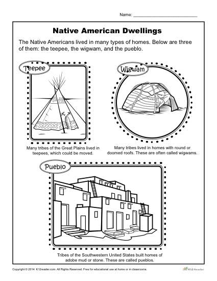 Native American Worksheets 2nd Grade