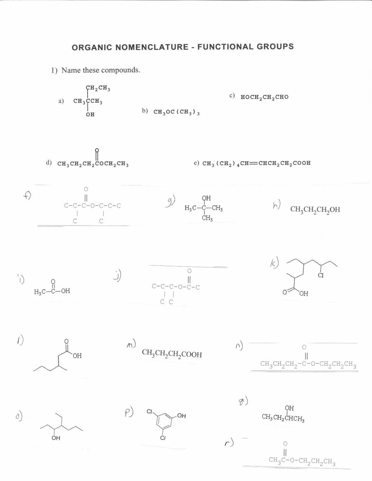 11 Worksheets Naming Carboxylic Acids Worksheeto