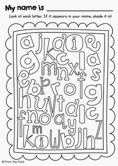 Preschool Letter Hunt Worksheet Name