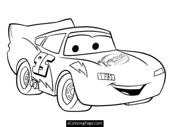 Printable Disney Coloring Pages Race Cars