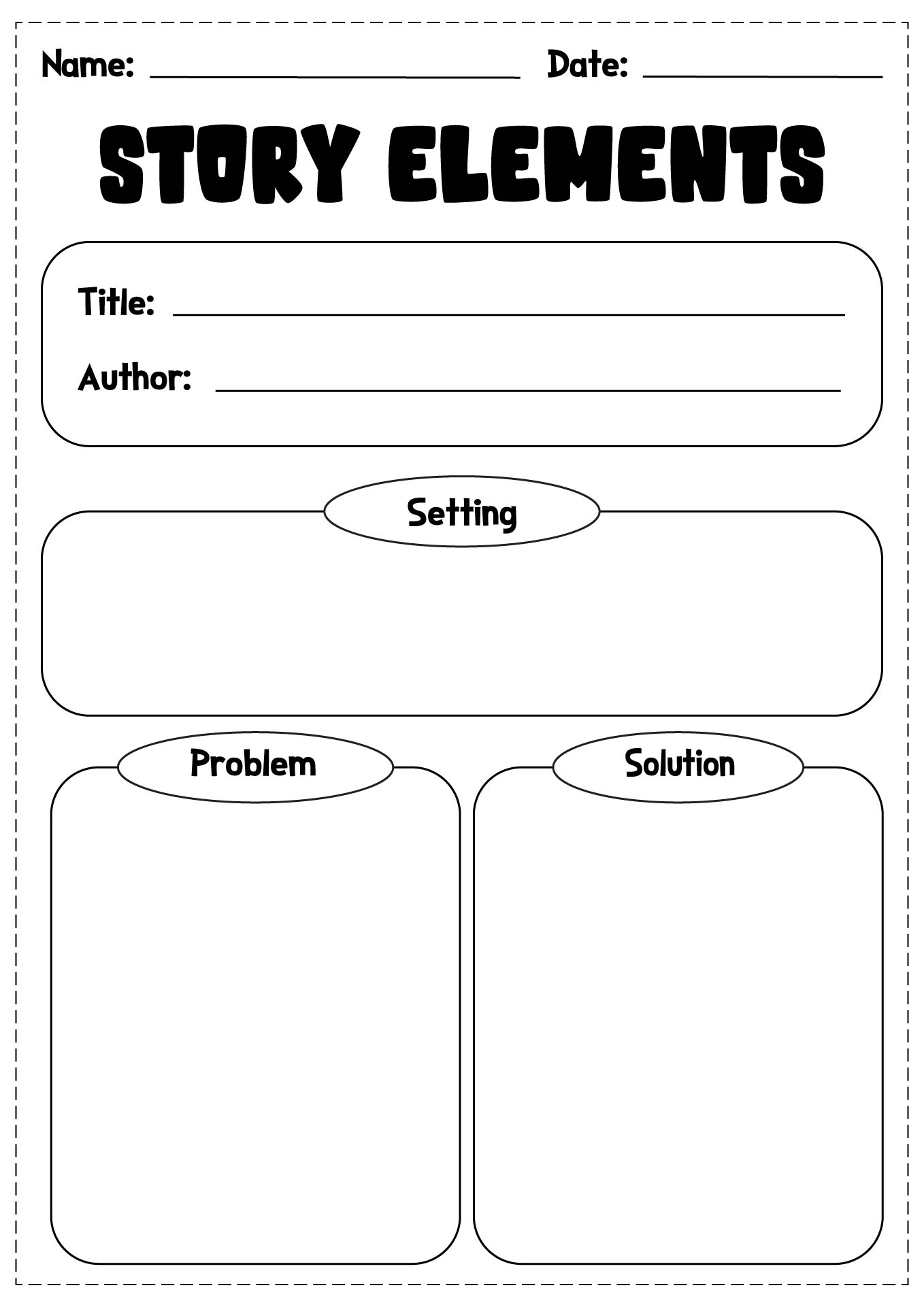 Story Elements Worksheet